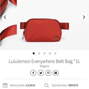 ISO LULULEMON EVERYWHERE BELT BAG IN MAGMA